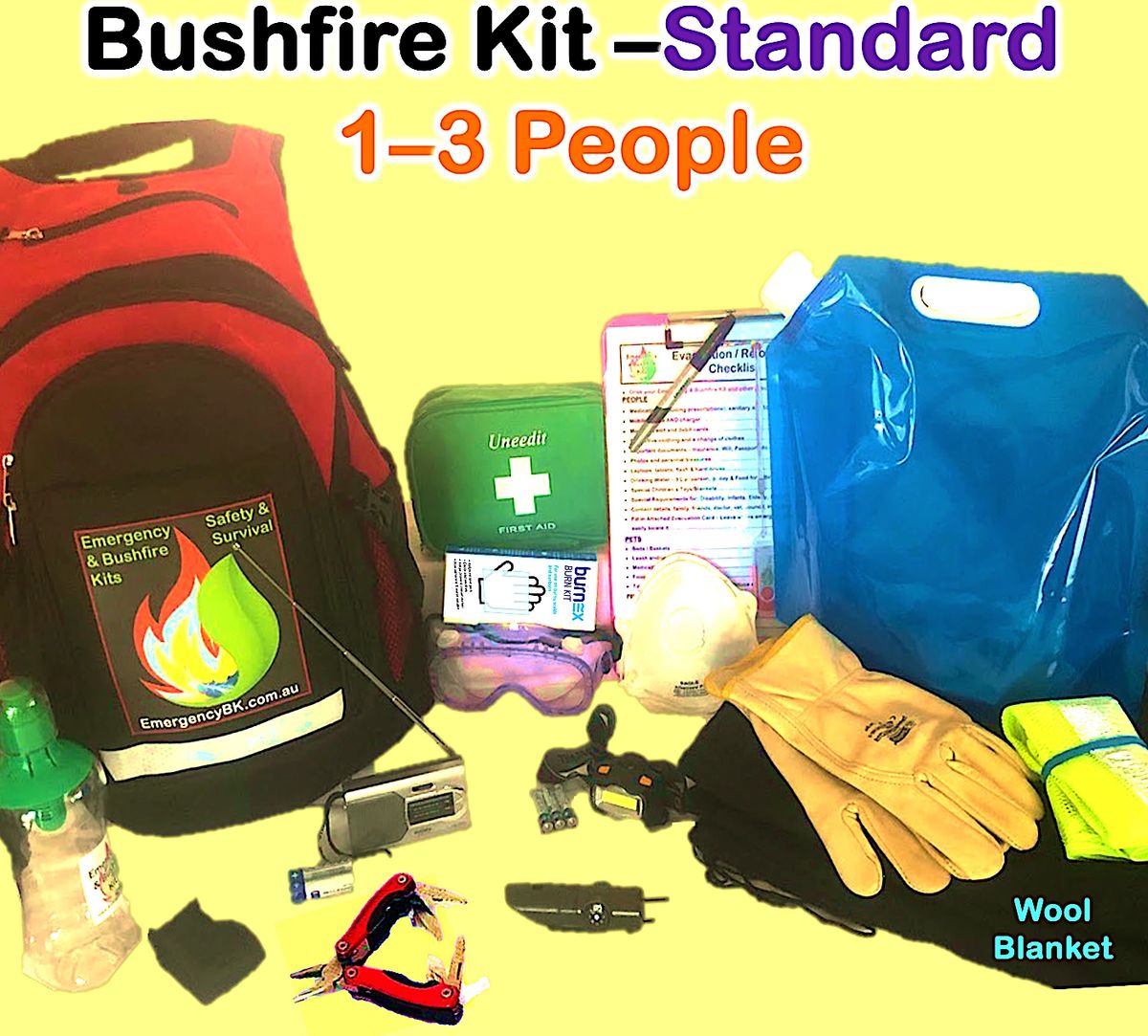 Bushfire Kit Standard 13 People (Survival Kits)